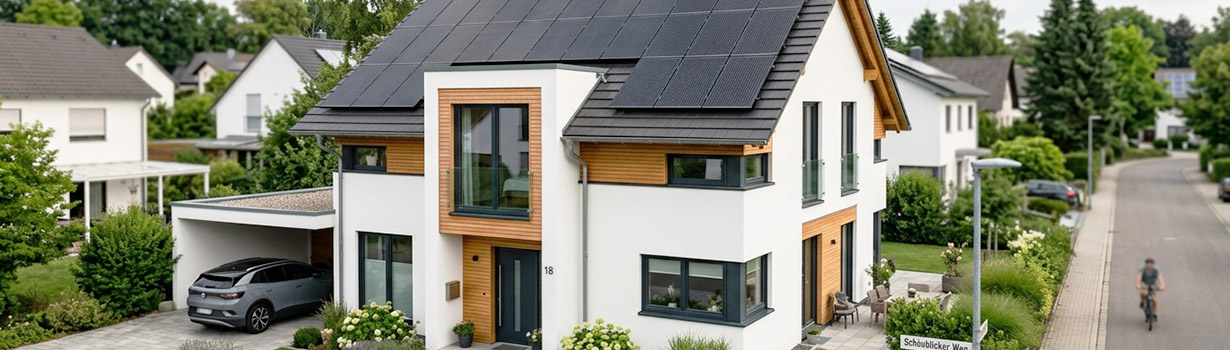 Einfamilienhaus mit Photovoltaikanlage zur Eigenstromversorgung und mehr Unabhängigkeit